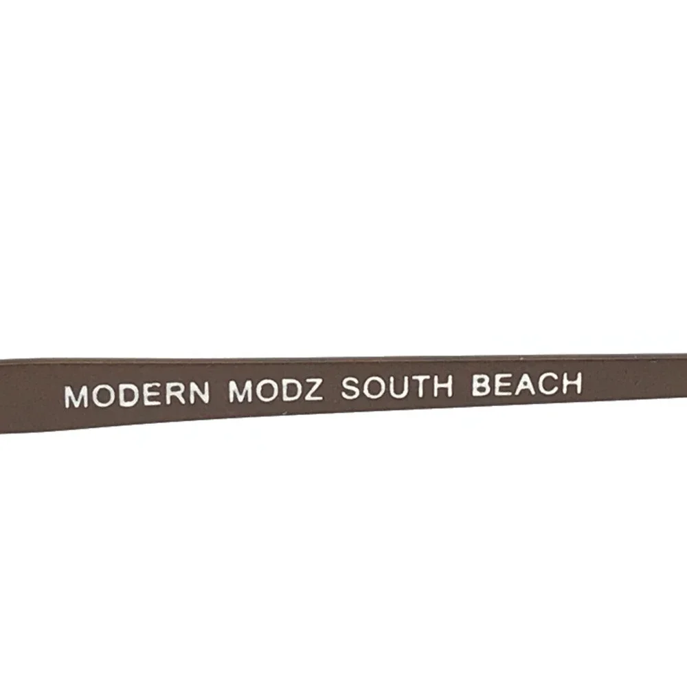 Modz Eyeglasses Frames SOUTH BEACH BROWN Rectangle Half Rim 50-18-140